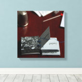 ラルブルオカレツリーミニチュアアーティストブックキャンバス キャンバスプリント (インサイチュ (ウッドフロア))