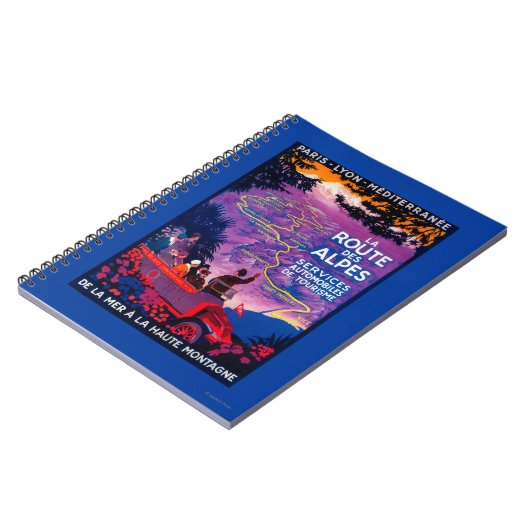 ラルートデアルプスヴィンテージポスターヨーロッパ ノートブック (左側)