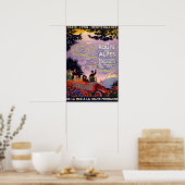 ラルートデアルペスフランスヴィンテージトラベル ポスター (キッチン)