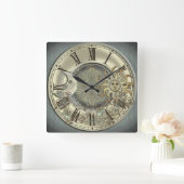 ラルーナイエルソル スクエア壁時計 (ホーム)