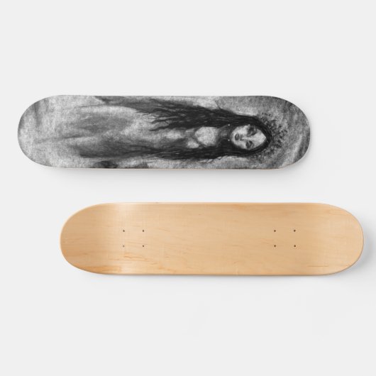 ラルーナダークエンジェルフェアリーゴシック女性オリジナルアート スケートボード (横)