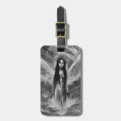 ラルーナダークエンジェルフェアリー女性ゴシックファンタジーアート ラゲッジタグ (正面縦)