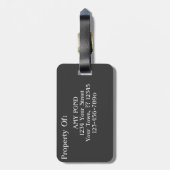 ラルーナダークエンジェルフェアリー女性ゴシックファンタジーアート ラゲッジタグ (裏面縦)