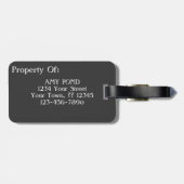 ラルーナダークエンジェルフェアリー女性ゴシックファンタジーアート ラゲッジタグ (裏面横)