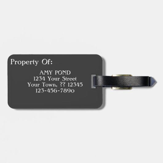 ラルーナダークエンジェルフェアリー女性ゴシックファンタジーアート ラゲッジタグ (裏面横)