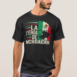 ラレイエンダデミチョアカンの地図メキシコ国旗ヴィンテージT Tシャツ