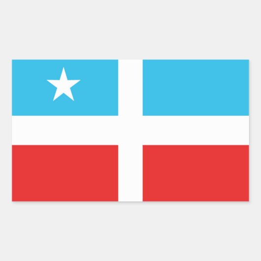 ラレス国旗のシール 長方形シール (正面)