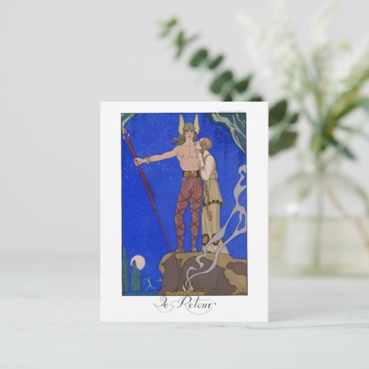 ラレトゥールファッションプレートバイジョージバービエ ポストカード (スタンド正面)