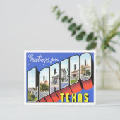 ラレドテキサス州ヴィンテージ大文字葉書 ポストカード (スタンド正面)