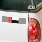 ラレド国旗(テキサス州) バンパーステッカー (トラック上)