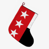 ラレド国旗(テキサス州) ラージクリスマスストッキング (正面 (吊り時))