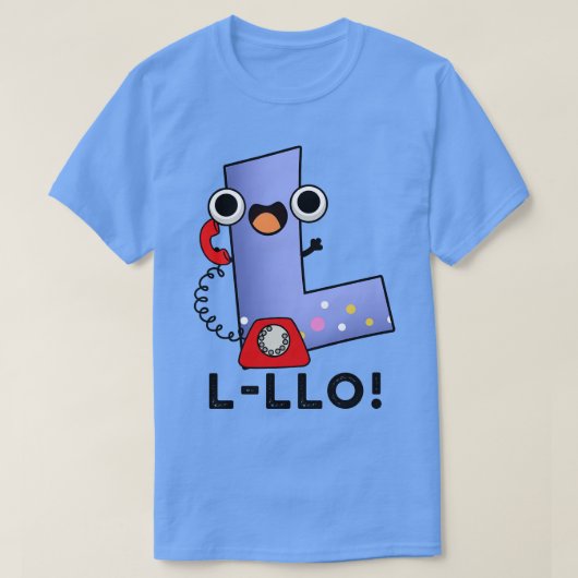 ラロおもしろい文字Lプン Tシャツ (デザイン正面)