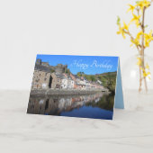 ラロシェアンアルデンヌビューベルギー誕生日 カード (黄色い花)