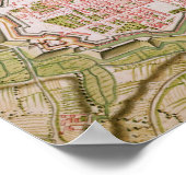 ラロシェルの町の計画， 1736 ポスター (角)