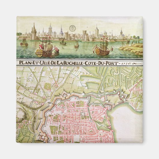 ラロシェルの町の計画, 1736 マグネット (正面)