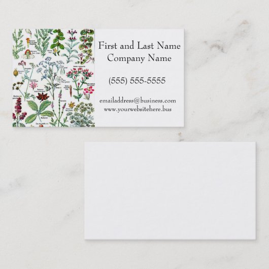 ラローゼ消化植物自然ガーデンアート 名刺 (正面/裏面)