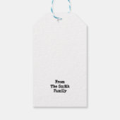 ラワリーのクリスマス間抜け恐竜クリスマス ギフトタグ (裏面)