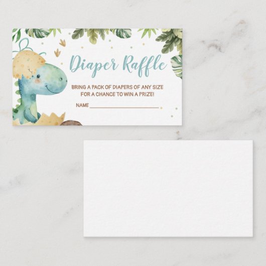 ラワーディノベビーシャワーオムツラッフル エンクロージャーカード (正面/裏面)