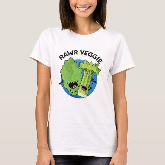 ラワーベギーおもしろいフードプン Tシャツ (正面)
