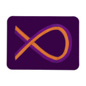 ランとオレンジの認識度リボンカスタムマグネット マグネット (横)