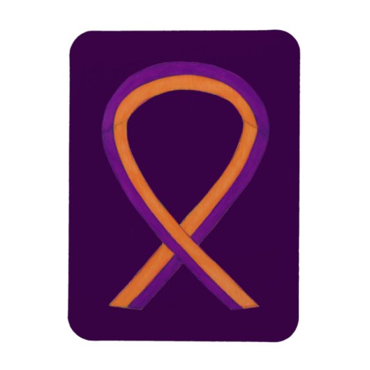 ランとオレンジの認識度リボンカスタムマグネット マグネット (縦)