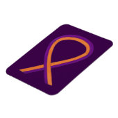 ランとオレンジの認識度リボンカスタムマグネット マグネット (左側)