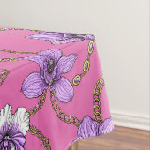 ランとチェーン、バイオレットとピンク テーブルクロス (インサイチュ)