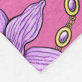 ランとチェーン、バイオレットとピンク フリースブランケット (角)