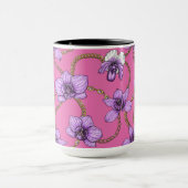 ランとチェーン、バイオレットとピンク マグカップ (中央)