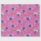 ランとチェーン、バイオレットとピンク ラッピングペーパー (フラット)