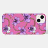 ランとチェーン、バイオレットとピンク iPhoneケース (裏面横)