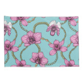 ランとチェーン、ピンクとブルー 枕カバー (裏面-右)