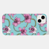 ランとチェーン、ピンクとブルー iPhoneケース (裏面横)