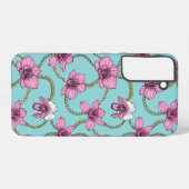 ランとチェーン、ピンクとブルー SAMSUNG GALAXYケース (裏面横)