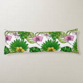 ランとパーム葉の、ピンク、黄色、緑とw ボディピロー (裏面)