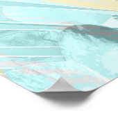 ランとパーム葉の，熱帯 ポスター (角)