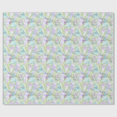 ランとパーム葉の，熱帯 ラッピングペーパー (フラット)