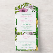 ランとパーム葉 オールインワン招待状 (内側)