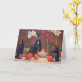 ランのアートワーク – シュガーボウルとボトル カード (黄色い花)