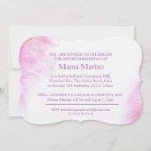 ランの水彩紫のサプライズ60招待状 招待状 (裏面)