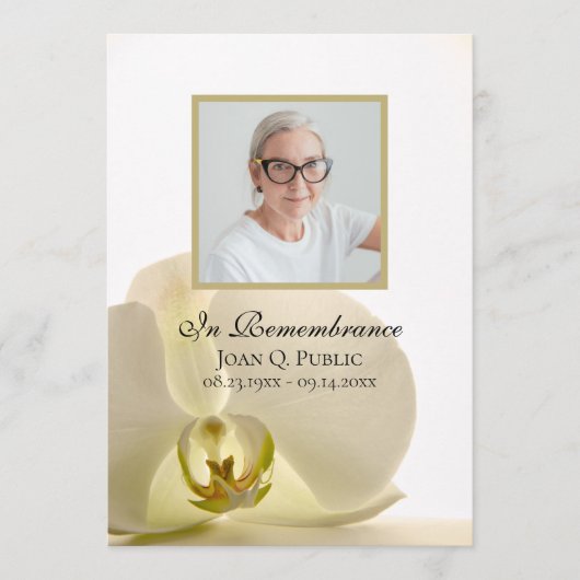 ランの花を白い葬式に プログラム (正面)