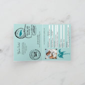 ランウェイベイジャマイカパスポート結婚式招待状 招待状 (内部)