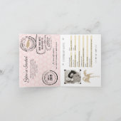 ランウェイベイジャマイカパスポート結婚式招待状 招待状 (内部)