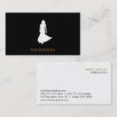 ランウェイモデルの黒い背景 名刺 (正面/裏面)