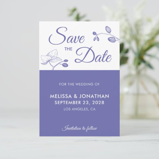 ランエレガントモダンフローラ紫の日付を保存 (スタンド正面)