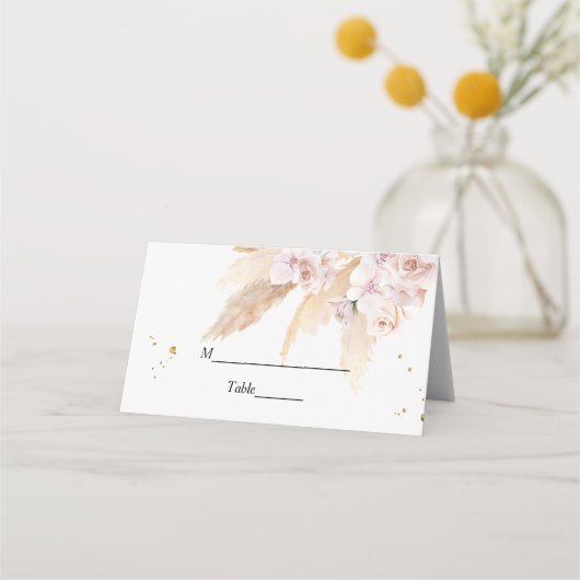 ランエレガント&パンパス美しいフレーム プレイスカード (正面)