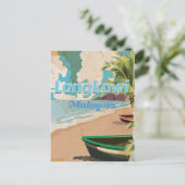 ランカウイマレーシアヴィンテージバケーションポスター ポストカード (スタンド正面)