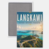 🌿 ランカウイ島マレーシアの冒険 🌉 マグネット (正面/裏面)