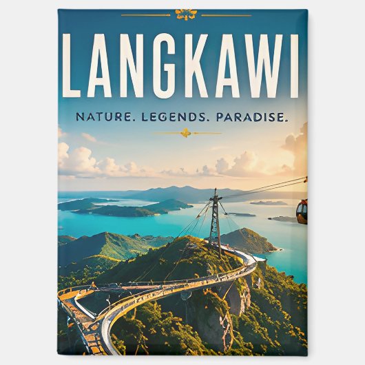 🌿 ランカウイ島マレーシアの冒険 🌉 マグネット (正面)