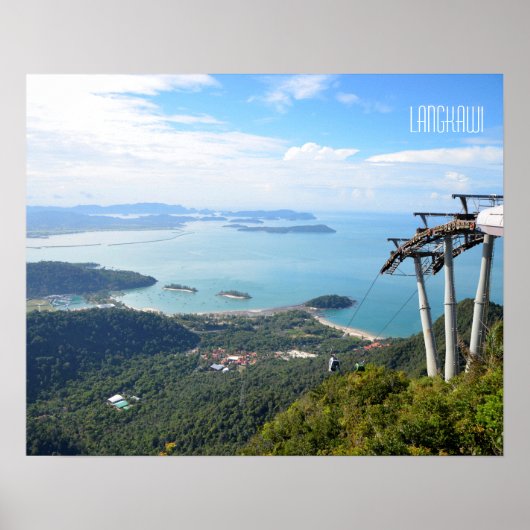 ランカウイ ケーブルカー 山景色 旅行 お土産 ポスター (正面)